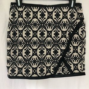 Express Mini Skirt with Leather Detailing